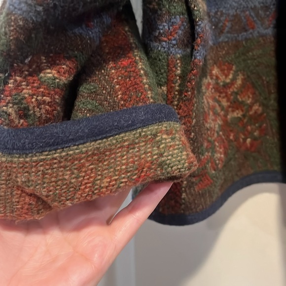 Vintage Tapestry Quilt Barn Coat with Forest Scent Eclectic Grandpa Coat - Picture 5 of 6